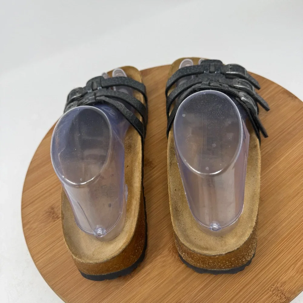 Birki's Birkenstock Xenia Gray Snakeprint Sandals Comfort Boho Womens 39 US 8